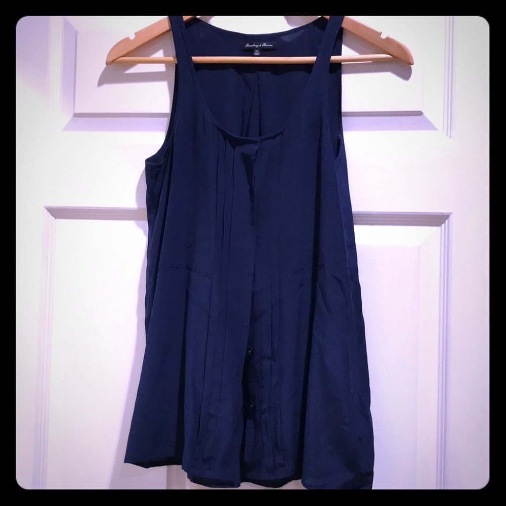 Madewell Silk Tank - navy / xs